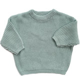 Chunky Cotton Knit Jumper (Cornflower)