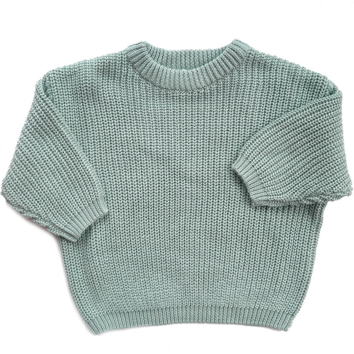 Chunky Cotton Knit Jumper (Cornflower)