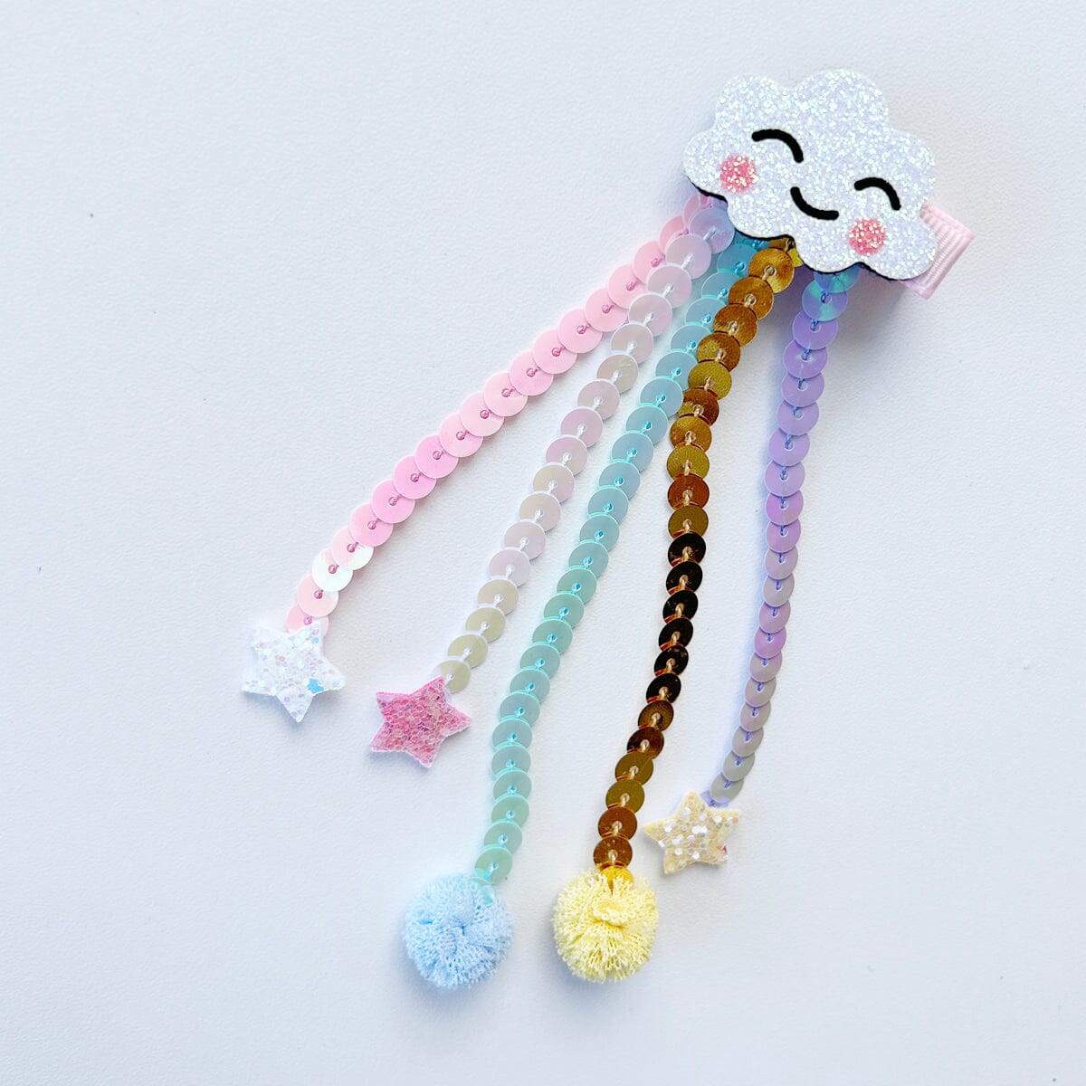 Happy Cloud Hair Sequin Clip