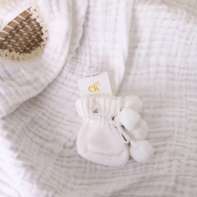 Baby Knit Booties (Milk)