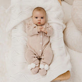 Classic Knit Romper (Biscotti)
