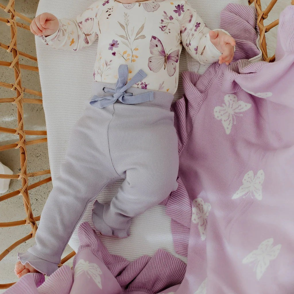 Lilac Ribbed Legging