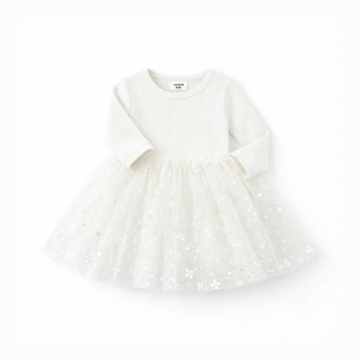 Golden Daisies Long Sleeve Tulle Dress