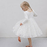 Golden Daisies Long Sleeve Tulle Dress