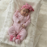 Pointelle Knit Romper (Classic Pink)
