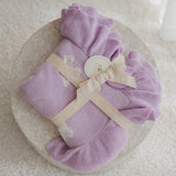Reversible Knit Blanket (Lavender Butterfly)