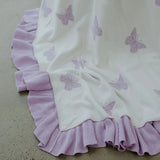 Reversible Knit Blanket (Lavender Butterfly)