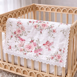 Rose Garden Muslin Blanket