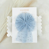 Large Tulle Sailor Bow - Dusty Blue