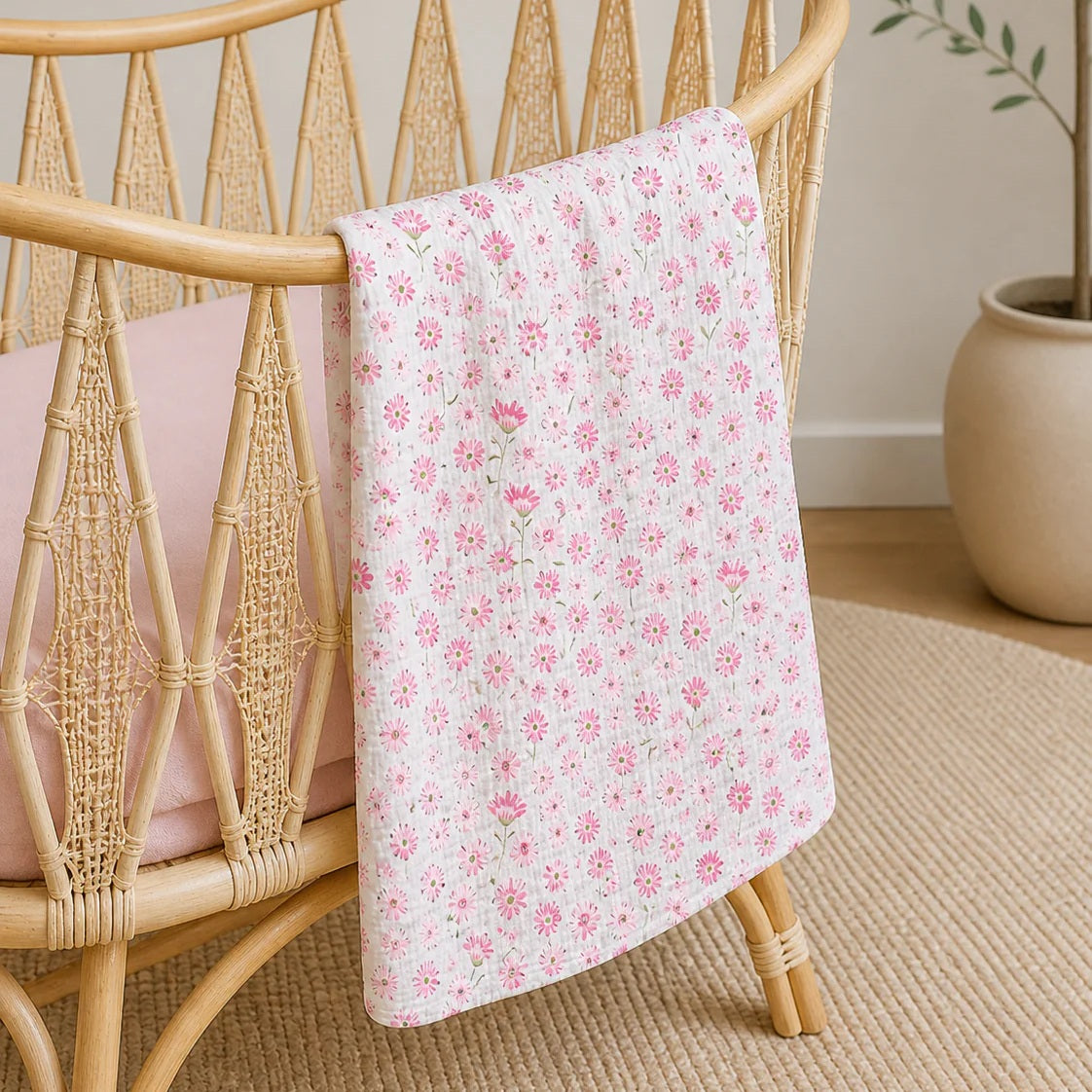 Seashell Bloom Bamboo Cloud Wrap