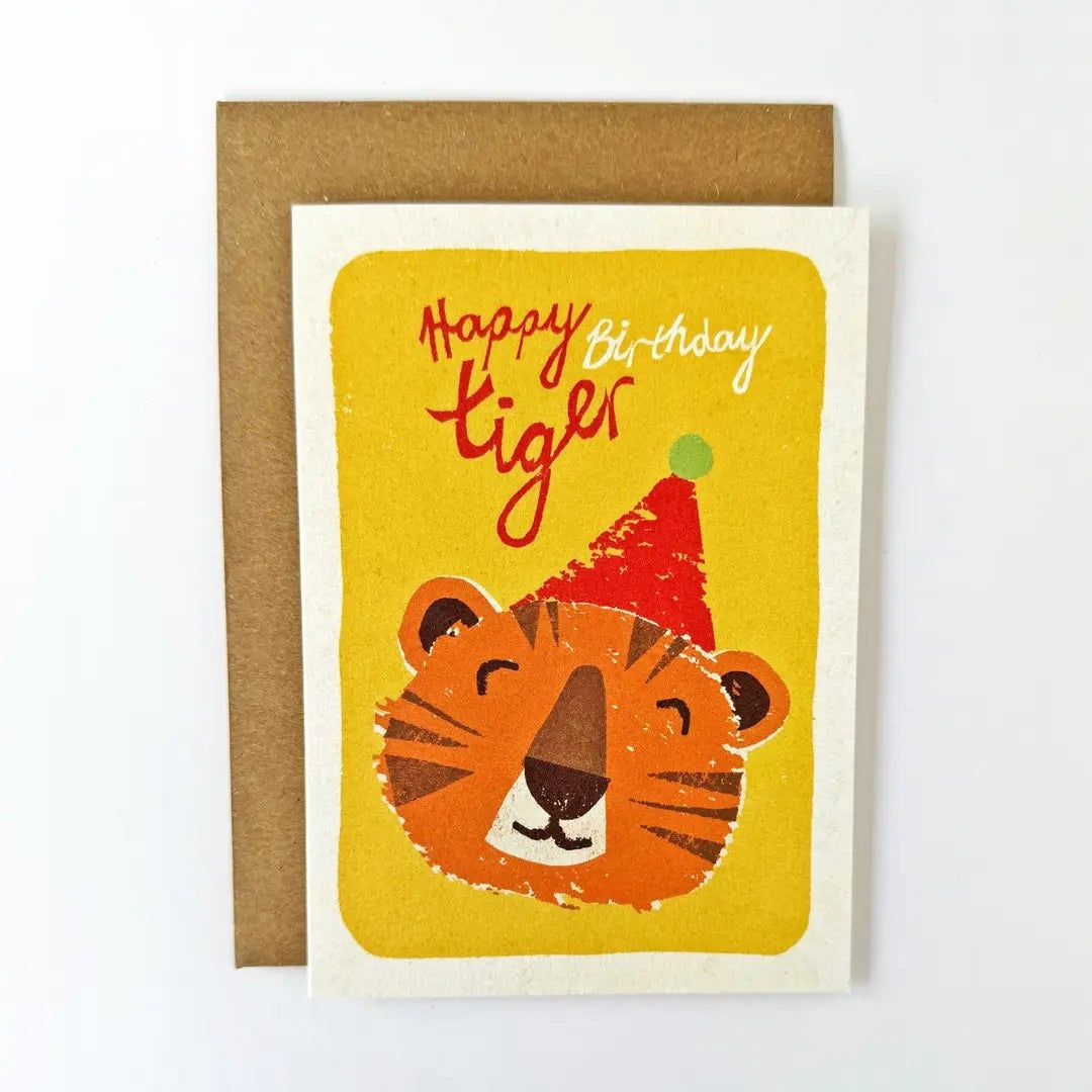 Happy Birthday Tiger Greeting Card