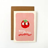 Happy Birthday Greeting Card (Strawberry)
