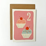 2 Cupcakes Greeting Card