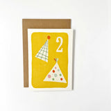 2 Party Hats Greeting Card