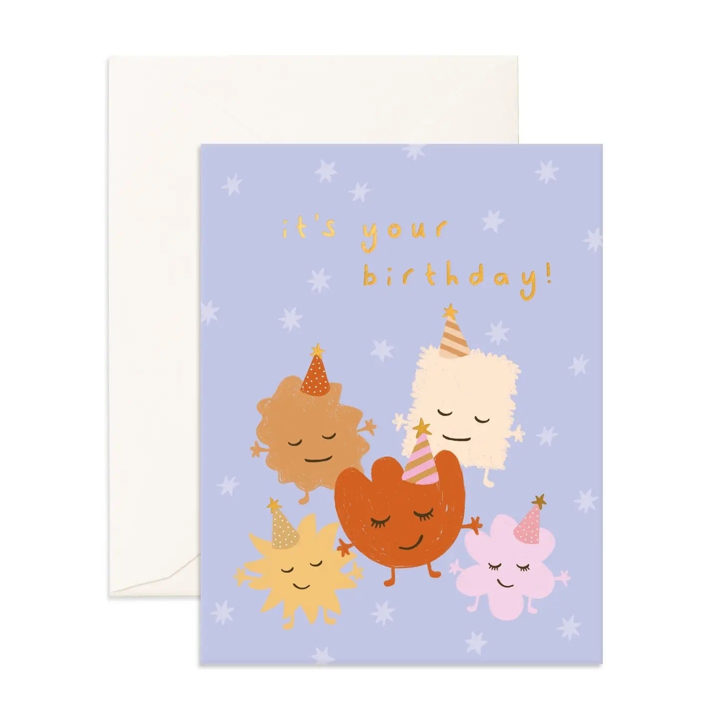 Five Little Monsters Greeting Card