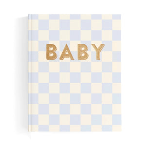Blue Check Baby Book