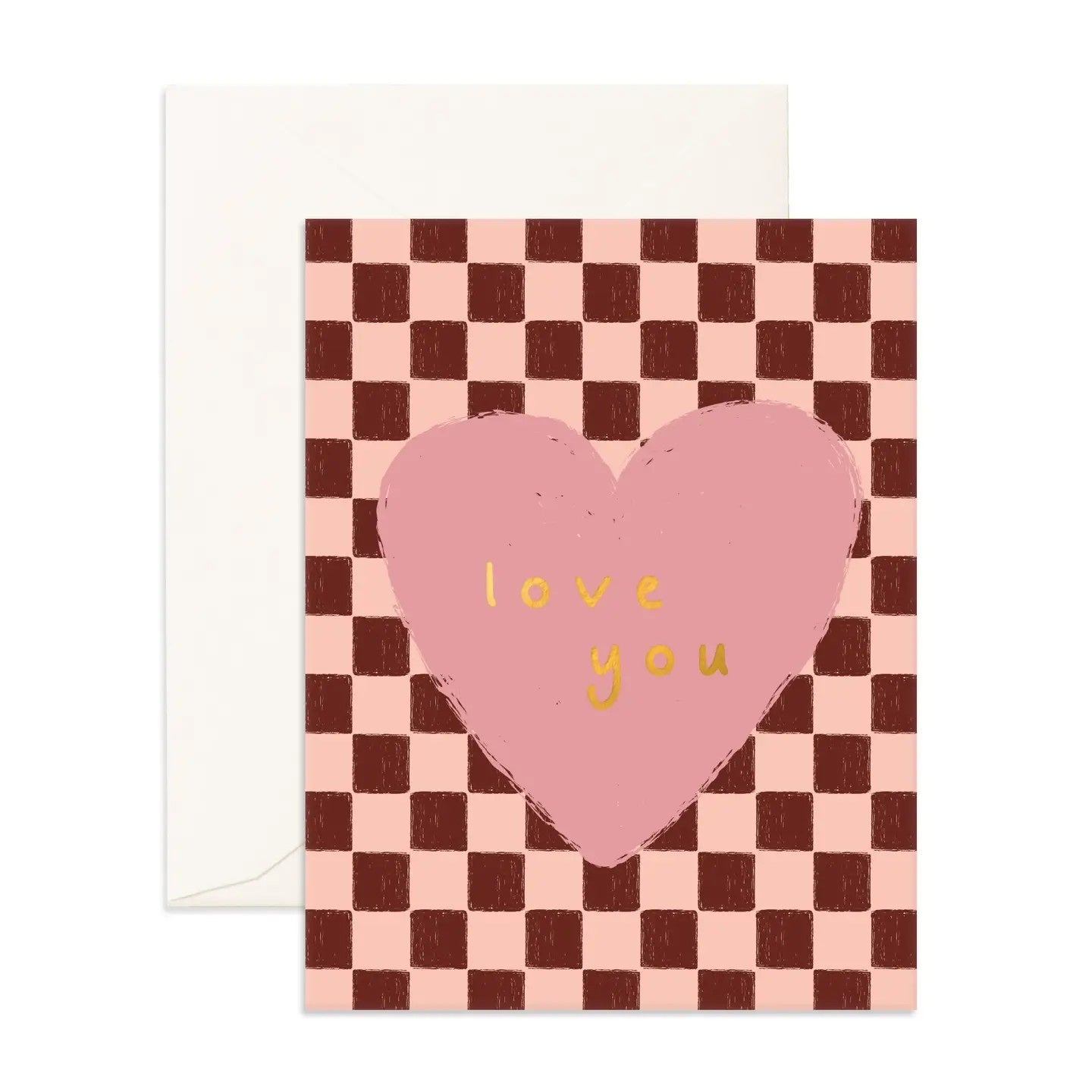 Love You Checks Greeting Card