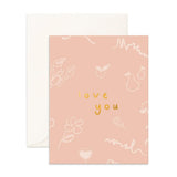 Love You Euro Summer Greeting Card