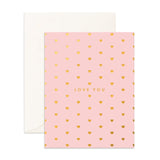 Love You Tiny Hearts Blush Greeting Card