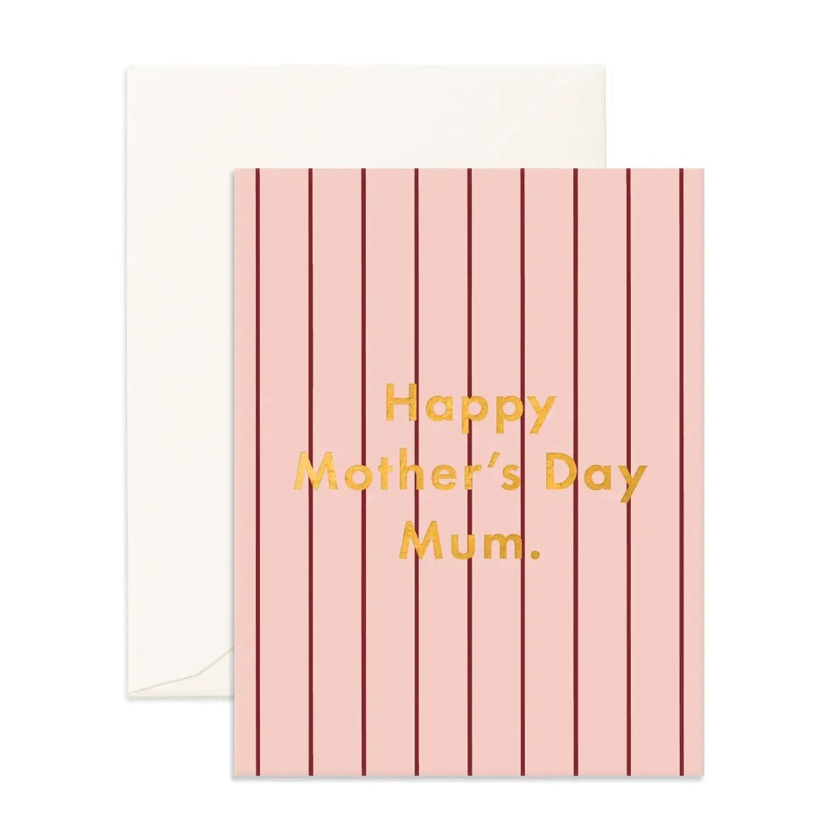 Mother`s Day Strawberry Stripe Greeting Card