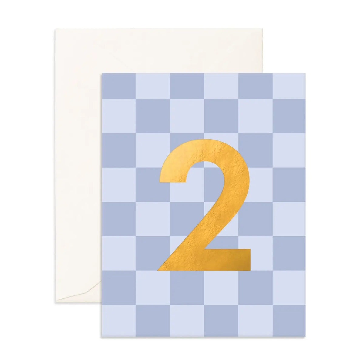 No.2 Denim Check Greeting Card