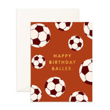 Birthday Soccer Baller Greeting Card