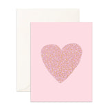Sprinkle Heart Pink Greeting Card