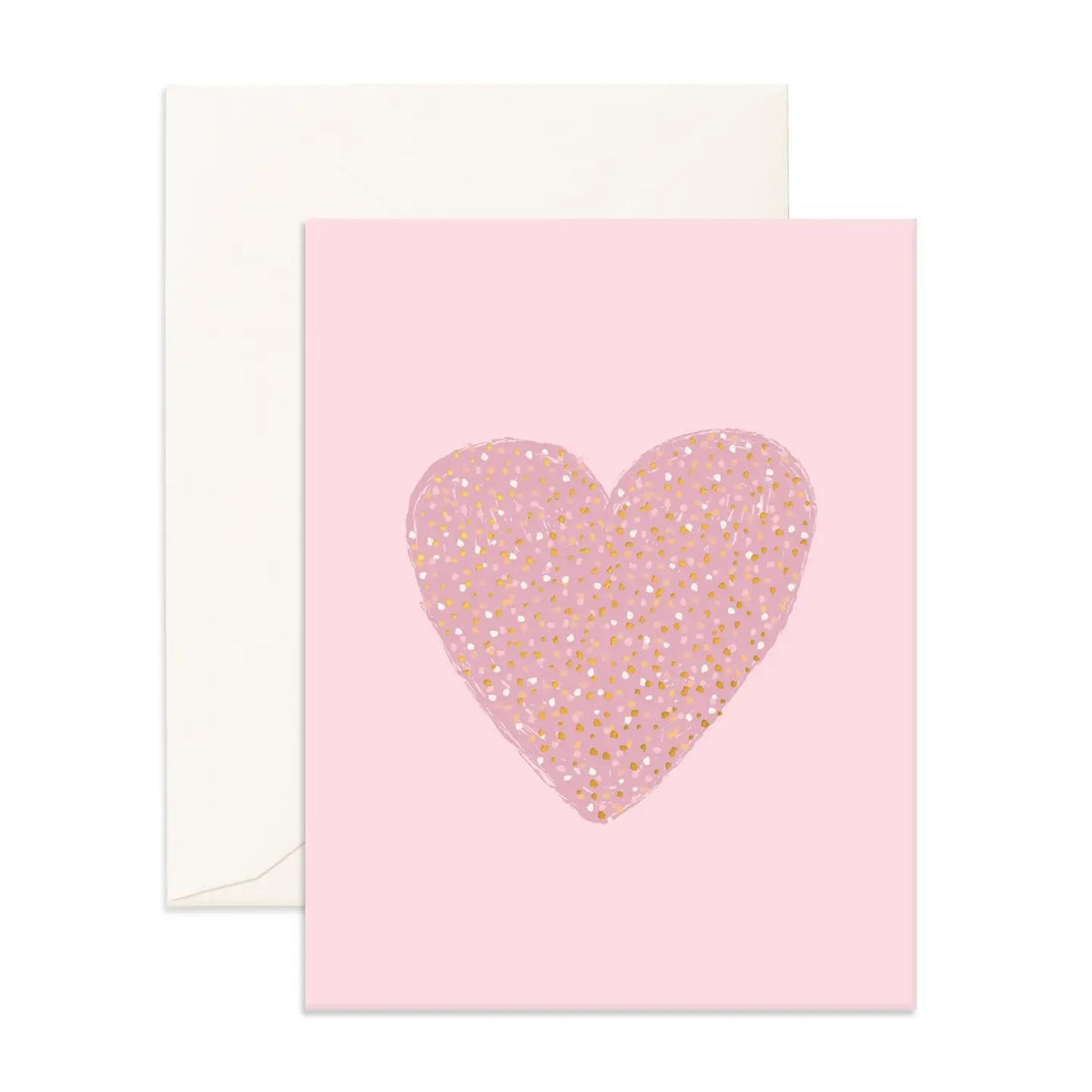 Sprinkle Heart Pink Greeting Card