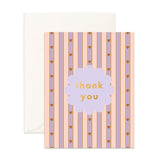 Thank You Petal Stripe Greeting Card