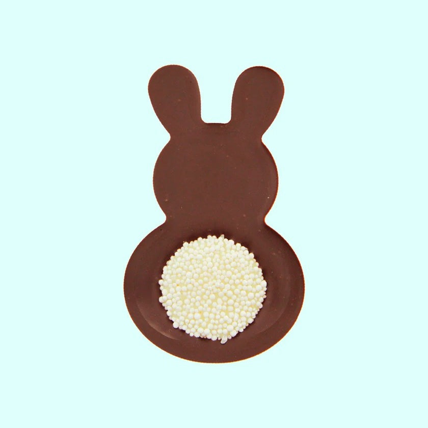Dark Chocolate Bunny With White Tail