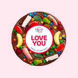 Love You Giant Chocolate Lolly Pizza