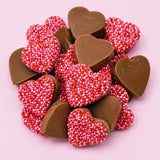 Milk Chocolate Freckles Hearts (Pink & Red) - 200g