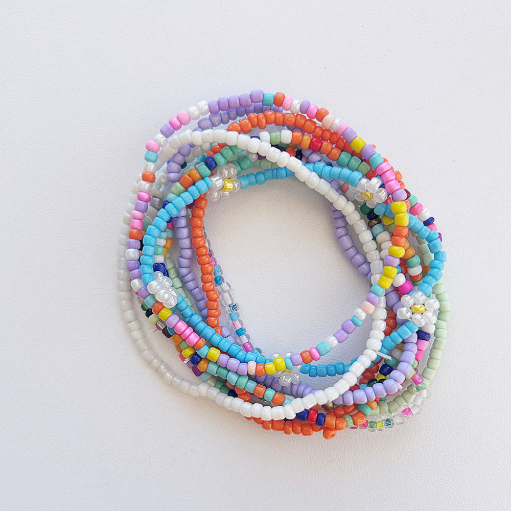 Beaded Bracelet Set (Rainbow)