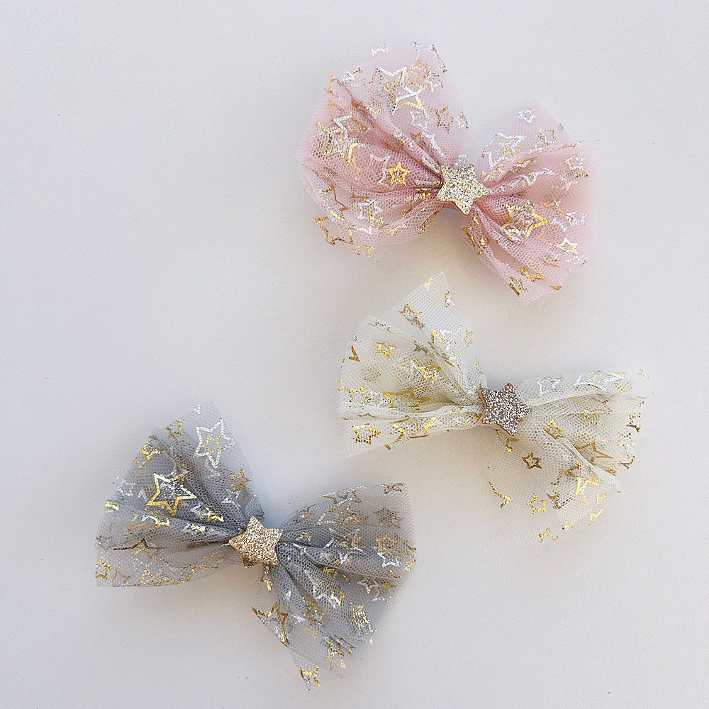 Star & Tulle Bow Clip (3 Colours)