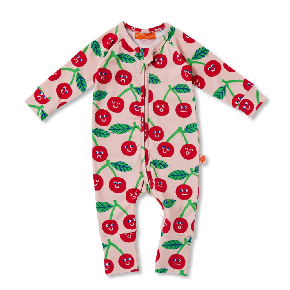 Cheeky Cherry Long Sleeve Romper