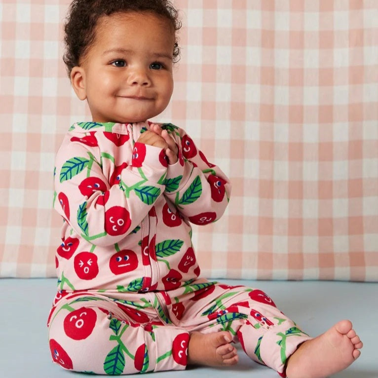 Cheeky Cherry Long Sleeve Romper