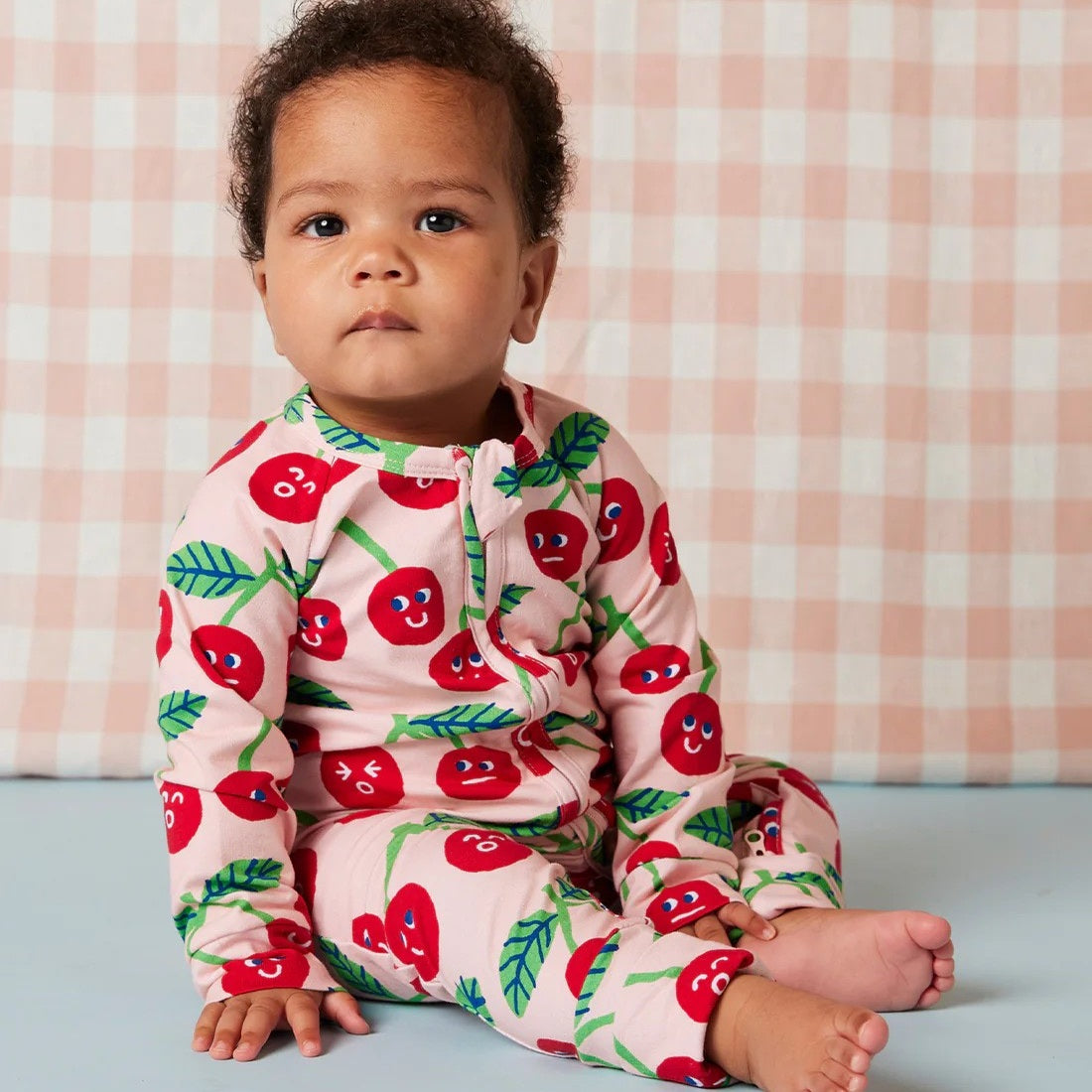 Cheeky Cherry Long Sleeve Romper
