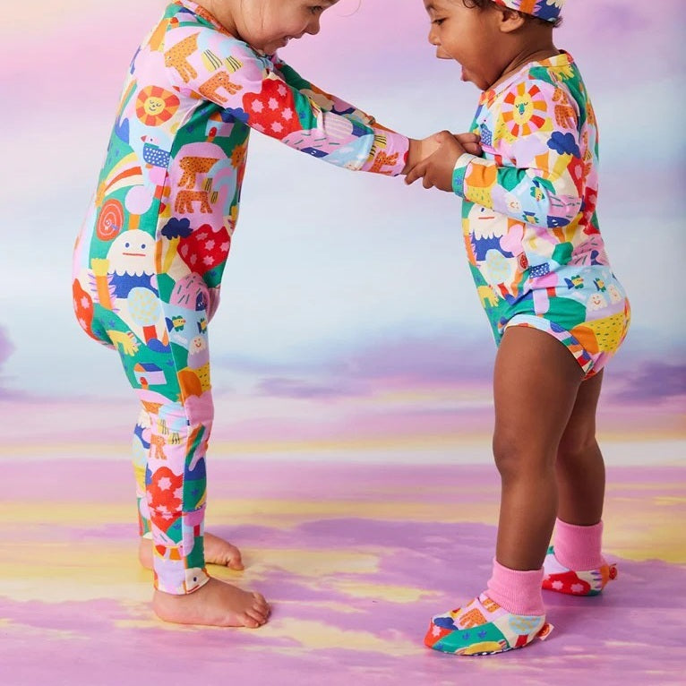 Rainbow Valley Baby Booties