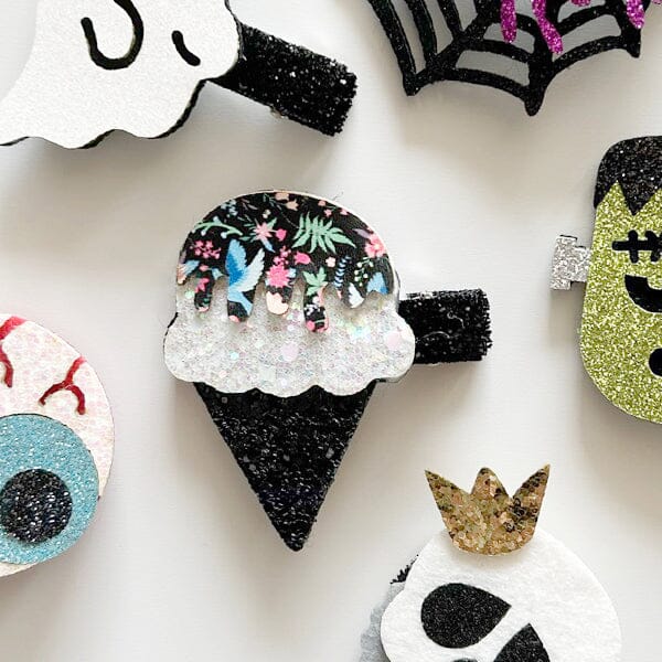 Black Ice Cream Hair Clip