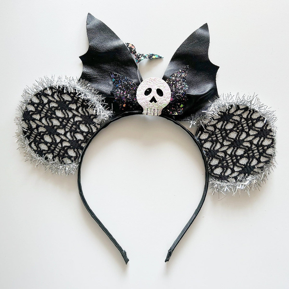 Skull & Bat Ear Headband