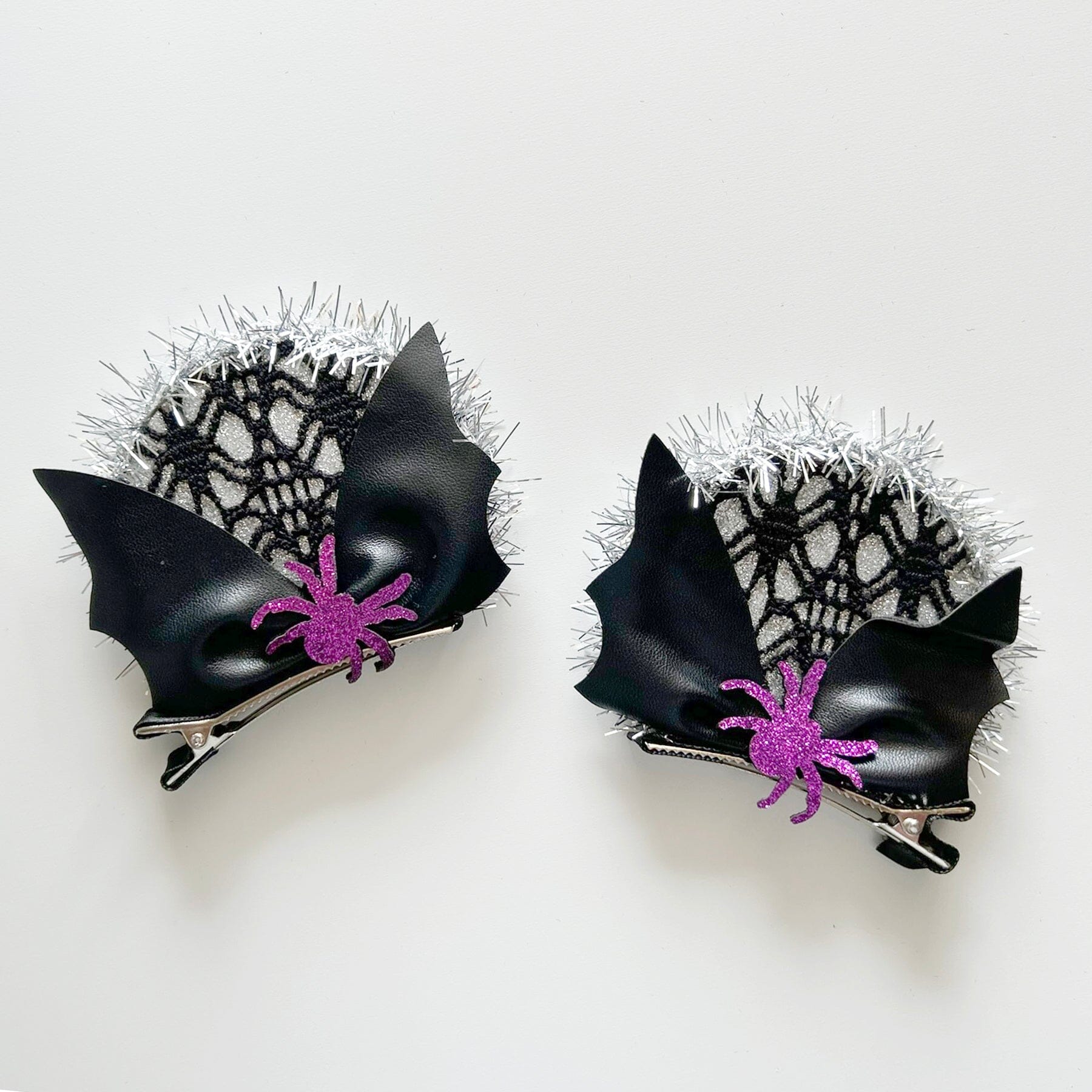 Spider & Tinsel Ear Clips