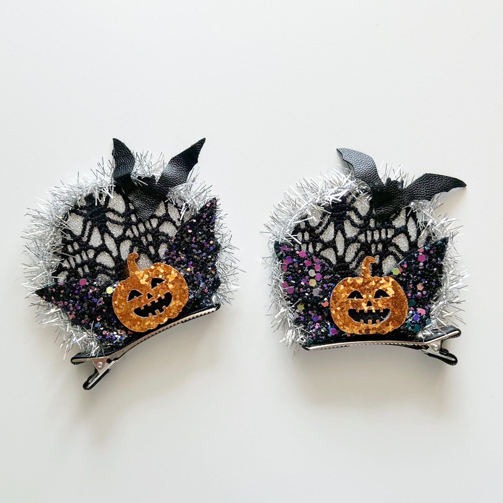 Pumpkin & Tinsel Ear Clips