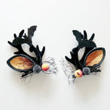 Spooky Deer Ear Clips