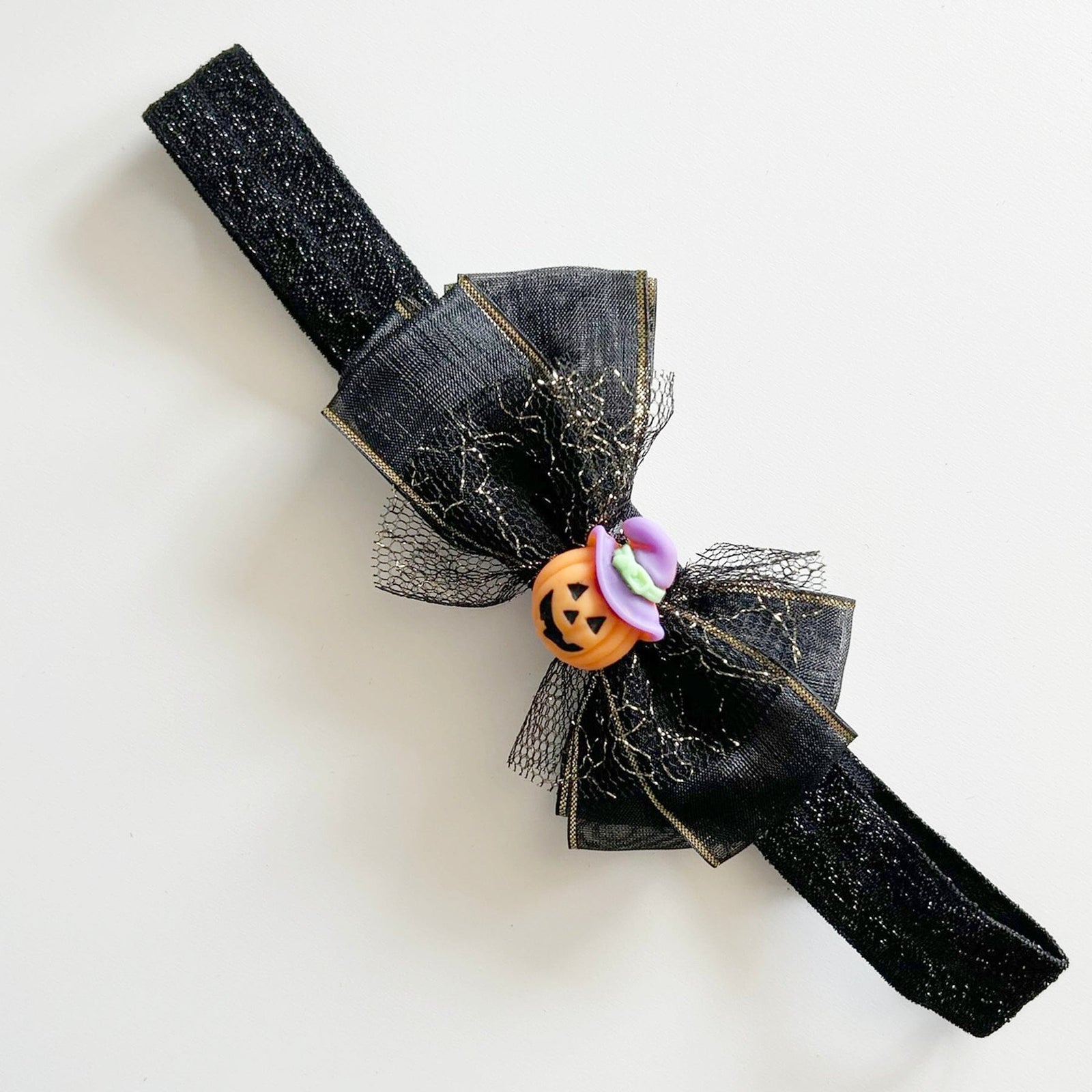 Pumpkin Bow Stretch Headband