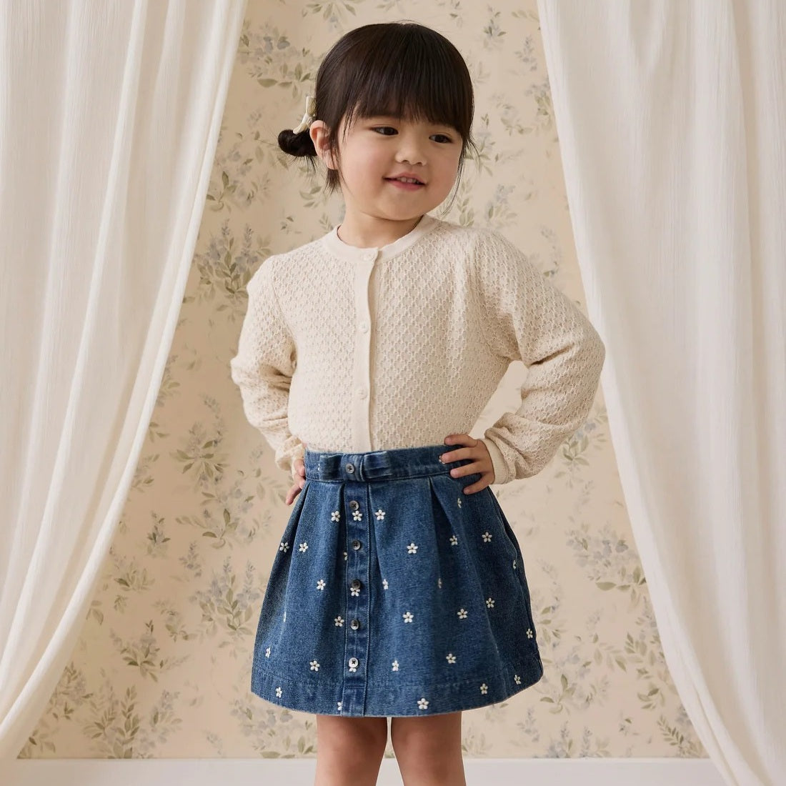Etta Skirt (Josie Floral Denim)