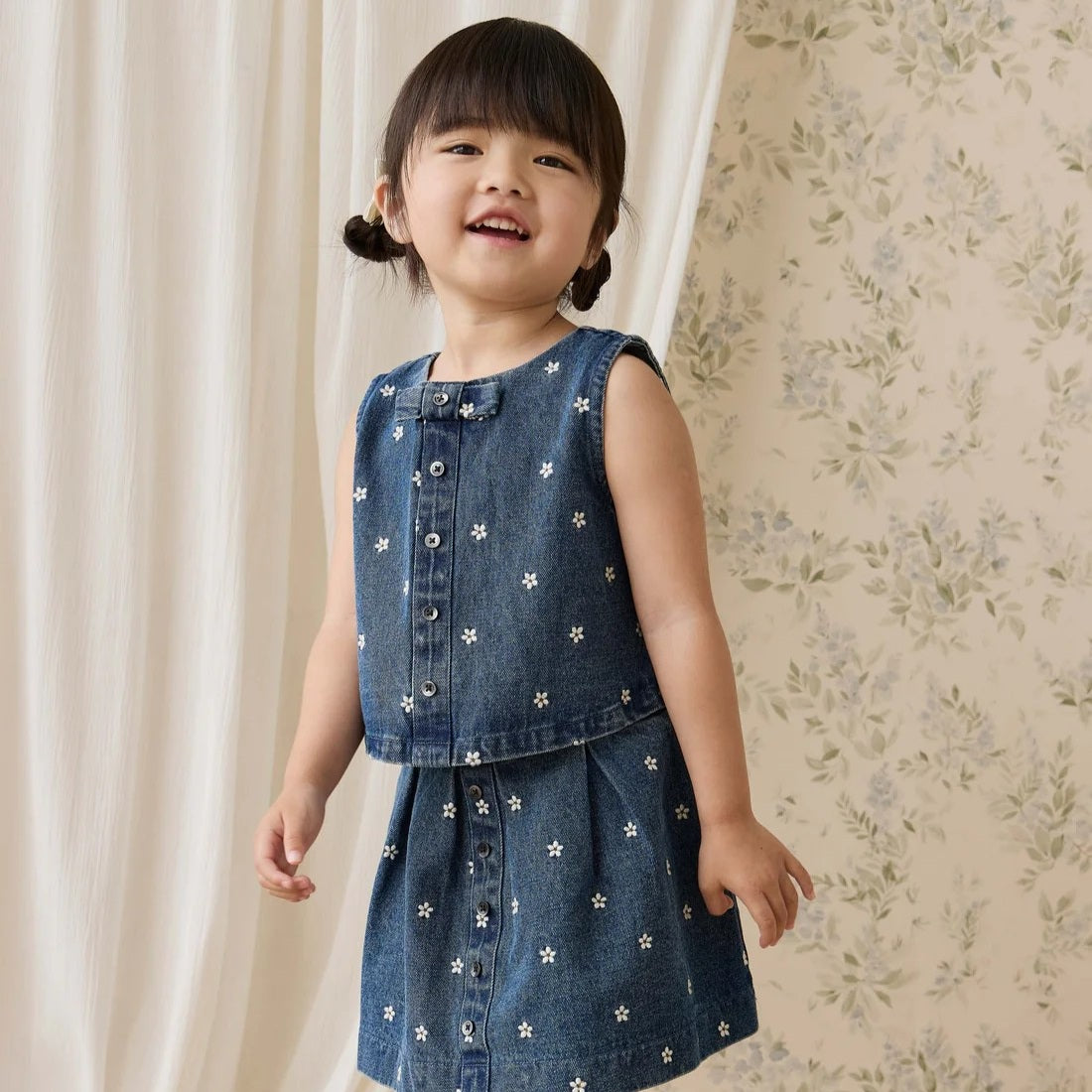 Etta Top (Josie Floral Denim)
