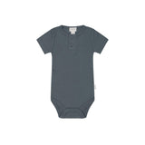 Organic Cotton Modal Darcy Rib Tee Bodysuit (Smoke)
