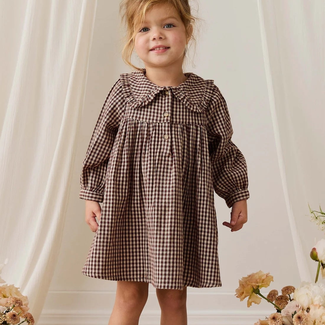 Ira Dress (Cinnamon Gingham)