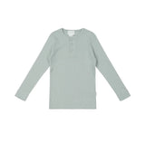 Organic Cotton Modal Long Sleeve Henley (Mineral)