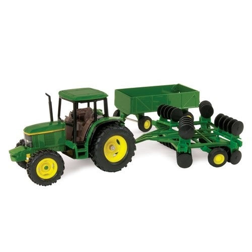 1:32 6410 Tractor With Barge Wagon And Disk